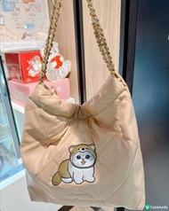 Mofusand 貓咪手提包 浣熊貓手袋 刺繡皮革手袋 Italian Tomato