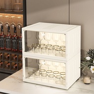 Trolley Rack Storage Shelf Simple Magnetic Cup Storage Box Dustproof Tea Cup Cup Shelf Coffee Cup Mu