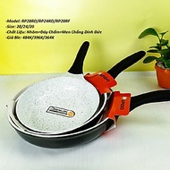 Chảo chống dính bếp từ, chảo từ cao cấp men Đức Rapido - Tefal 20cm, 24cm, 28cm đáy chấm - hàng chín