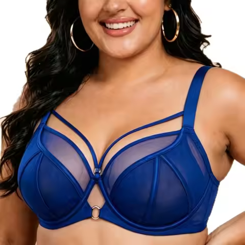 Women Ultra Thin Minimizer Bra Underwire Plus Size Lingerie Breathable Bandage Full Coverage Support
