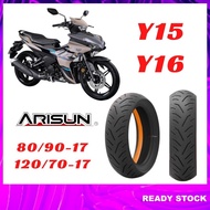Arisun Tayar SK1 Knight (Yamaha Y15/Y16 - Front 90/80-17 Rear 120/70-17) Tubeless Tyre Motorcycle