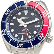 SEIKO Prospex Pepsi 5K65-0AA0/SBPK005 Watch, Stainless Steel, Solar Powered, Black Dial/Silver Strap