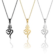 1PC/Tamil Aum Om Hinduism Indian Symbol Hindu Pendant Necklaces For Women Girls Stainless Steel Indi