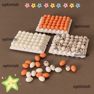 OPTIMISTI 1Set Cute Chicks Eggs, Mini 4 Styles Simulated Eggs, High Quality Family Eggs Miniature De