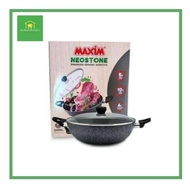 Maxim Frying Pan Wok 30cm Marble Ceramic Non-Stick