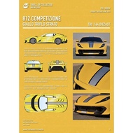 TOC Diecast Scale Ferrari 812 Competizione Gily Tirpo Yellow64