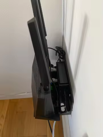 WYORESY for ASUS RT-BE86U RT-AX86U Gaming Router Wall Mount Bracket Hollow Vent Hidden Cable Stable
