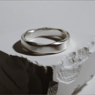 【禮物】波紋款 訂製刻字 定情情侶對戒 S999純銀 結婚戒指