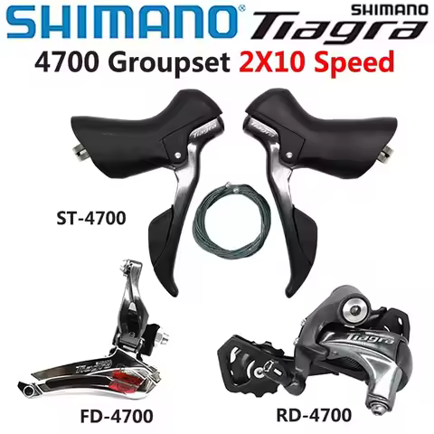 SHIMANO Tiagra 4700 Groupset ROAD Bicycle 2x10 Speed ST 4700 Shifter + FD 4700 Front Derailleur + RD