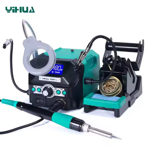 YIHUA 939D+ III Professional Two Clips Easy Operate ESD Safe 75W LCD Digital Soldering Solder Statio