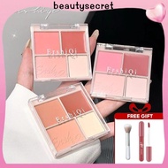 24h Shipping [gift]ershiqi 4 Colors Blusher Palette Oil Control Lasting Waterproof Cosmetics Matte M