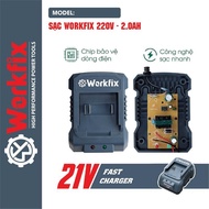 Workfix 2Ah drill battery charger, common battery base, 21 volt output current - High quality batter