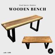 A408. Raintree Solid Wood Bench / Dining Bench / Wooden Bench / TV Console / Shoe Bench