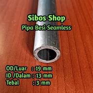 Seamless Iron Pipe OD 19mm ID 13mm Thickness 3mm Length 20cm to 100cm