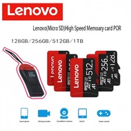 Lenovo Micro SD Card 512GB 256GB 128GB 64GB 32GB 16GB Class 10 Memory Card Micro TF Card for Cell Phones Cameras MP3/MP4 Players SD Card Adapter