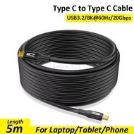 KYBD  USB 3.2 20Gbps Cable USB C to C Data Transfer 100W 20V 5A SSD Hard Disk Connector 8K 60Hz Type