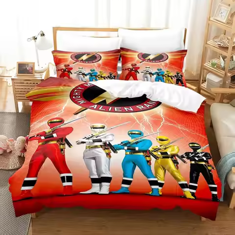 Mighty morphin Single Double Queen King Size Bedding Set Aldult Boys Bedroom Duvet Cover Sets 3D Pri