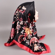 P003 - Imported Satin Square Scarf • 90 x 90cm • Women's Fashion