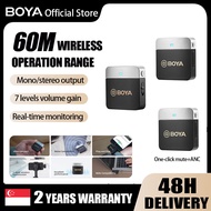 BOYA Wireless Microphone BY-M1V2 Dual Channel Wireless Microphones for Cameras Smartphone Cordless C