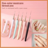 [WY2] 5pcs Nail Art Pen Set Brushes Set Elongated Lines Striping Drawing UV Gel Painting Nail Design