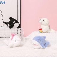 FENGHA Orca Plush Keychain, Shark Orca Animal Beluga Plush Keyring, DIY Trinket Stuffed 10cm Plush C