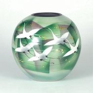 【入厝禮/開店禮】九谷燒-7號花瓶 金箔群鶴
