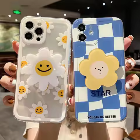 Daisy Flowers Holder Phone Case For Redmi Note 12 13 Pro Plus 4G 5G A3 10 10S 11 11S 12S 9 9T Pro Pl