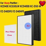 [Ready Stock] FZ-D40DFE FZ-D40HFE Replacement HEPA filter Carbon filter Fit Sharp FZ-D40HFE KCD40E K