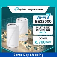 TP-Link BE22000 WiFi 7 Tri-Band Whole Home AI-Driven Mesh WiFi Router with HomeShield Deco BE85 (1 /
