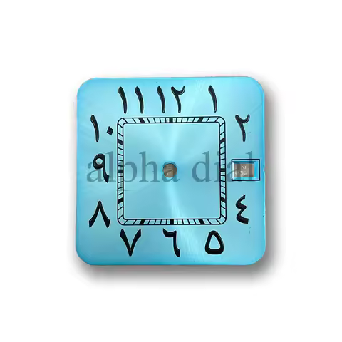 27mm No Logo Square Sunburst Matte Arabic Watch Dial Case Mod Parts Suitable For Seiko Santos Cartie