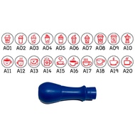 Rubber Stamp Plain Handle Loyalty Card Coffee Cup Shape Glass Of Pearl Milk Tea Smoothies Coconut Et