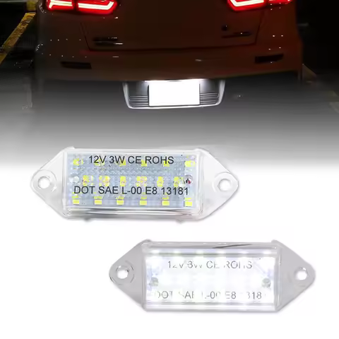 For Mitsubishi Lancer Evolution EVO VIII IX X License Number Plate Light Assembly,Xenon White (OEM# 