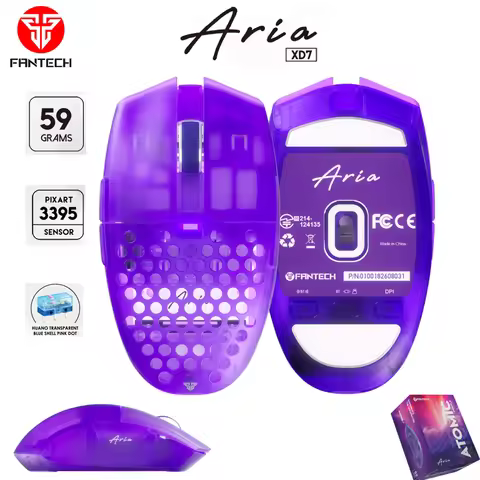 FANTECH ARIA XD7 E-Sports Gaming Mouse PIXART 3395 26000DPI TTC Gold Switch Wired & Wireless 2.4G Bl