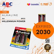 PROMO Baterai AA ABC Alkaline 6PCS / Battery AA Alkaline / AA Batrai isi 6 LEBIH HEMAT