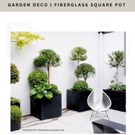 Fiberglass Square Pot Pasu Bulat Fiber Flower Pot Pasu Bunga Garden Deco Pasu Taman Office Deco Pasu