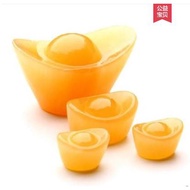 38mm Yellow Jade Yuan Bao (Yellow Jade Ingot) 黄玉元宝