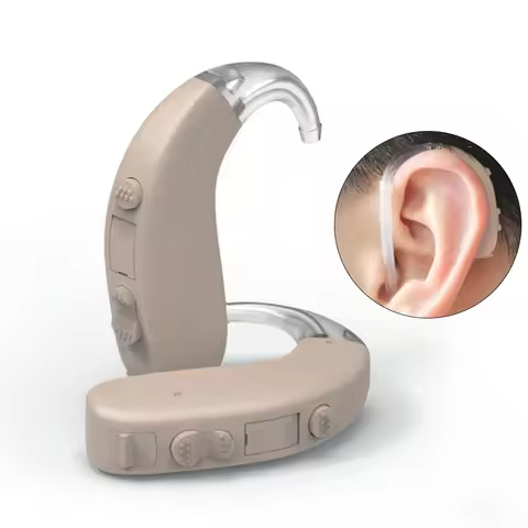 2024 New Digital Hearing Aid High Power 8 Channels 110db Adjustable Sound BTE Hearing aids for Deafn