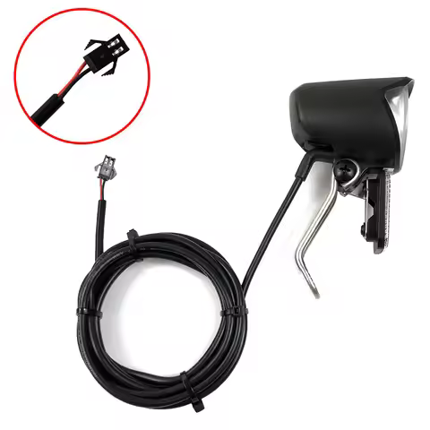 E-Bike Led Headlights 6V/12V/24V/36V/48V/60V Bicycle Lighst Waterproof Front Headlight SM Plug- Wate