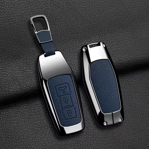 Car Key Case Protector Cover For Audi A3 A5L Q6 A6L A6 A7 Q7 Q3 Q5 New 2025 Zinc Alloy Leather Holde