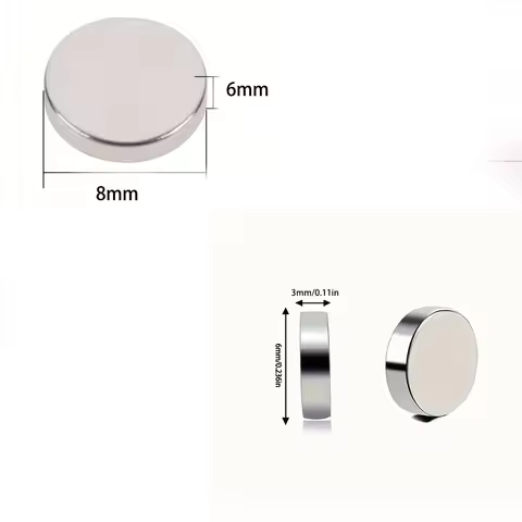 10pcs 8 x 3mm & 6 x 3mm Round Magnets - Disc Magnets Set, Magnets for DIY, Crafts, Whiteboard, Tools