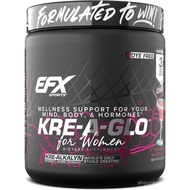 EFX Sports KreAGlo KreAlkalyn Creatine untuk Wanita |   2.5g Kolagen 300mg Ashwagandha 100mg Asid Hy