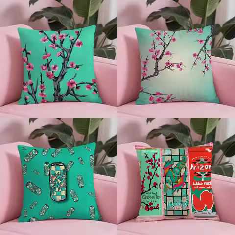 Vaporwave Arizona Iced Tea Aesthetic Pillow Case Anti-dustmite Pillowcase Invisible Zipper Silky Sho