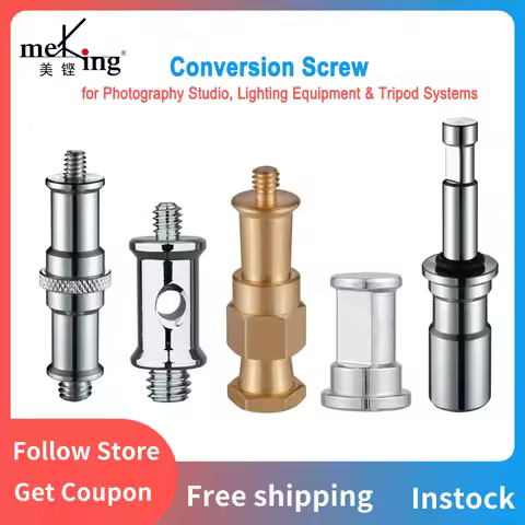 Meking 1/4" 3/8" 5/8" Screw Thread Adapter Universal Fixed Mount Converter for Photography Studio, L