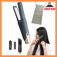 Portable Cordless Hair Straightener & Curler - International Travel Ready with Carry Pouch, Type-C C
