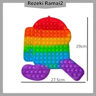 G9 Stor Tik Tok Pop It Push Bubble Sensory Fidget Rainbow Among Us Shape Pattern 27.5cm x 29cm