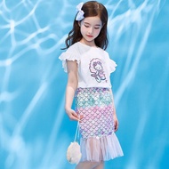 PRINCESS KESLI 1-12 Years Saman Pakaian Duyung Baju Dan Skirt Baju Baby Girl