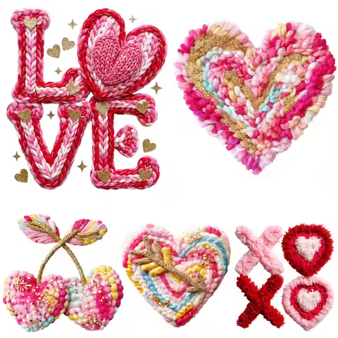 New Patch Valentine's Day Feb.14th XOXO LOVE Heat transfers Iron On Clothing Hat Bag Shoe Repair Pho