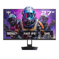 27 Inch QHD Gaming Monitor, 180Hz 1ms GTG Fast IPS 2K Computer Gamer Monitor, 1440P HDR Frameless Mo