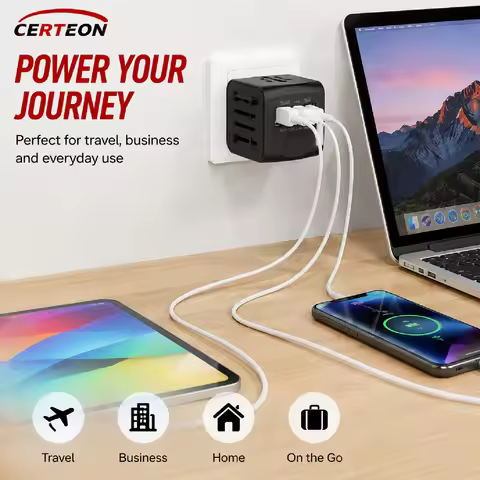 Universal Travel Adapter Universal Multi-country Socket 4 USB Ports Worldwide Plug Adapter Internati