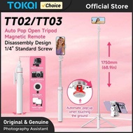 TOKQI TT02/TT03 Selfie Stick Holder Automatic Pop-up Tripod 1/4" Interface for Mobile Phone Action C